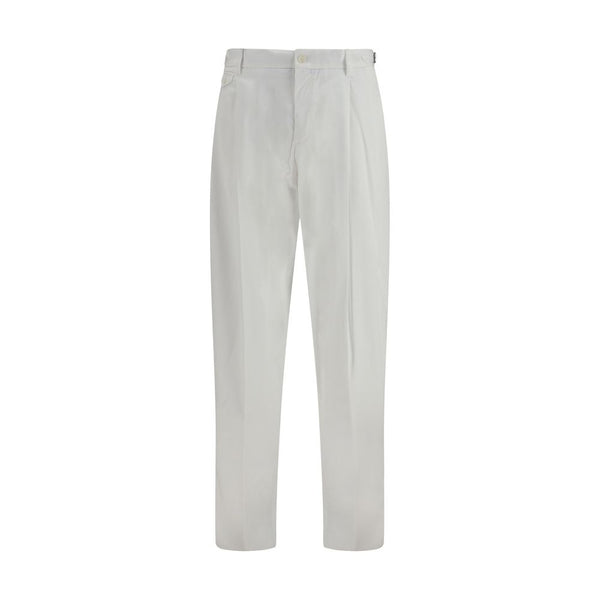 Dolce & Gabbana 100% Cotton trousers in white