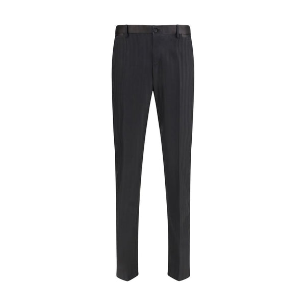 Dolce & Gabbana 90% Fleece Wool Ovis Aries trousers in black