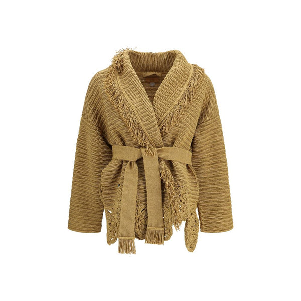 Alanui 60% Polyester cardigan in gold