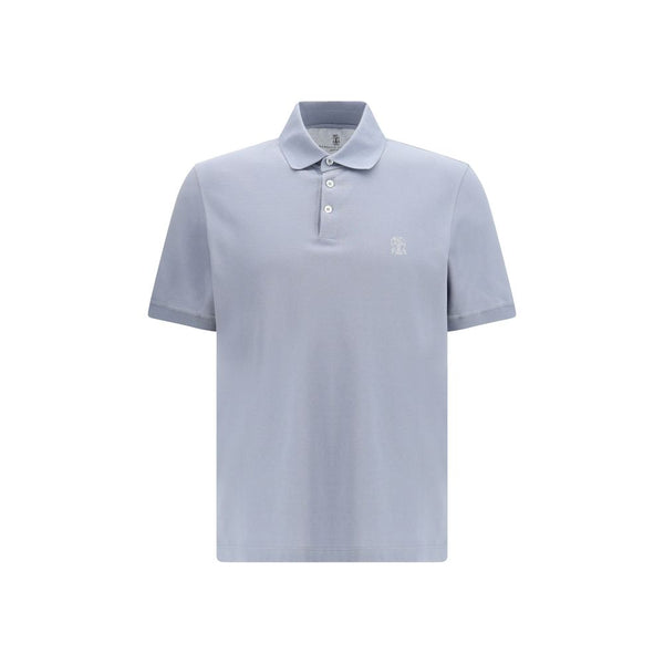 Brunello Cucinelli 100% Cotton polo shirt in blue