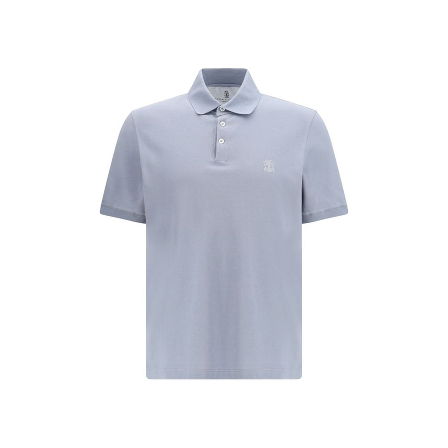 Brunello Cucinelli 100% Cotton polo shirt in blue