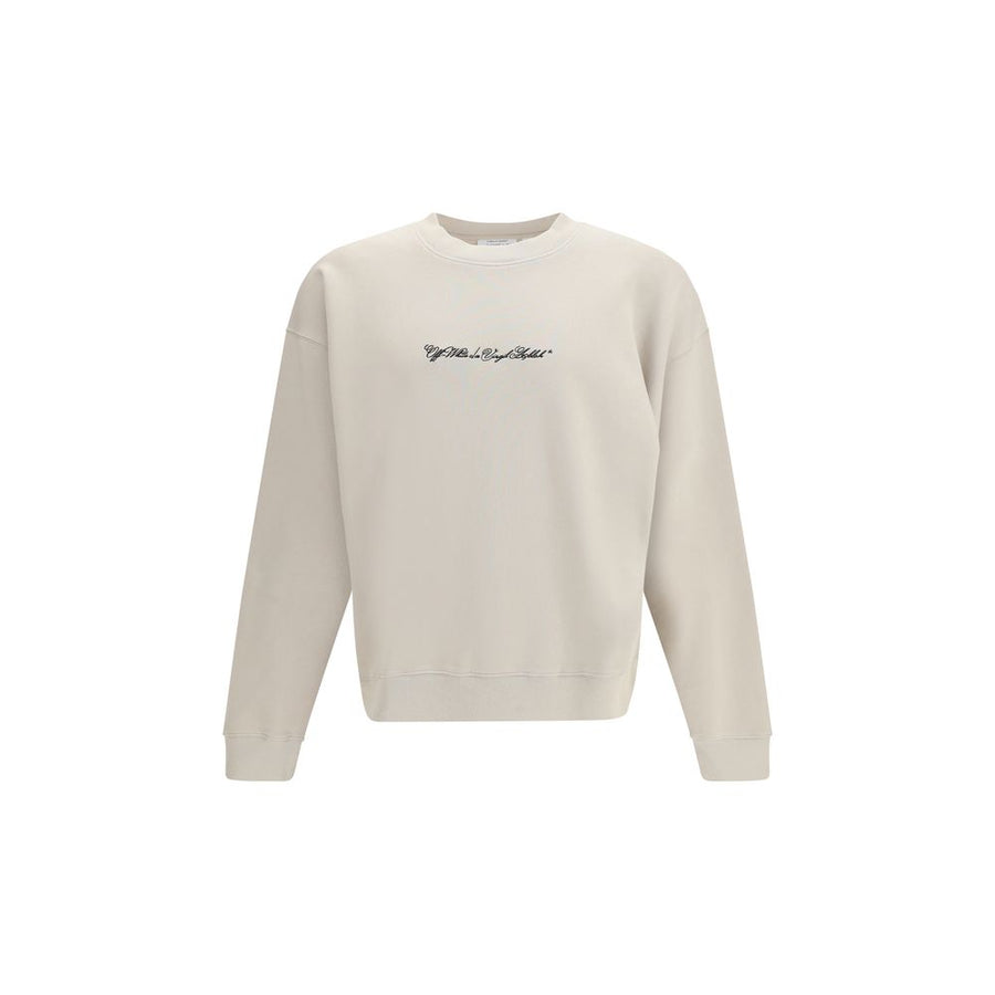 Off-White 100% Cotton sweatshirt in beige