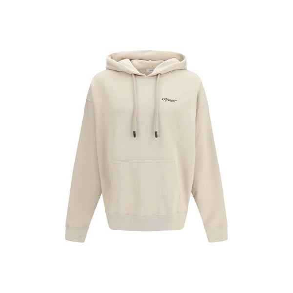 Off-White 100% Cotton hoodie in beige