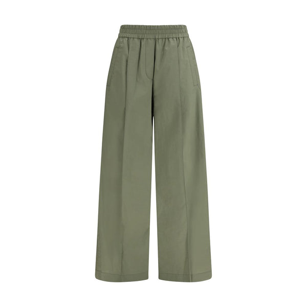 Brunello Cucinelli 75% Cotton trousers in green
