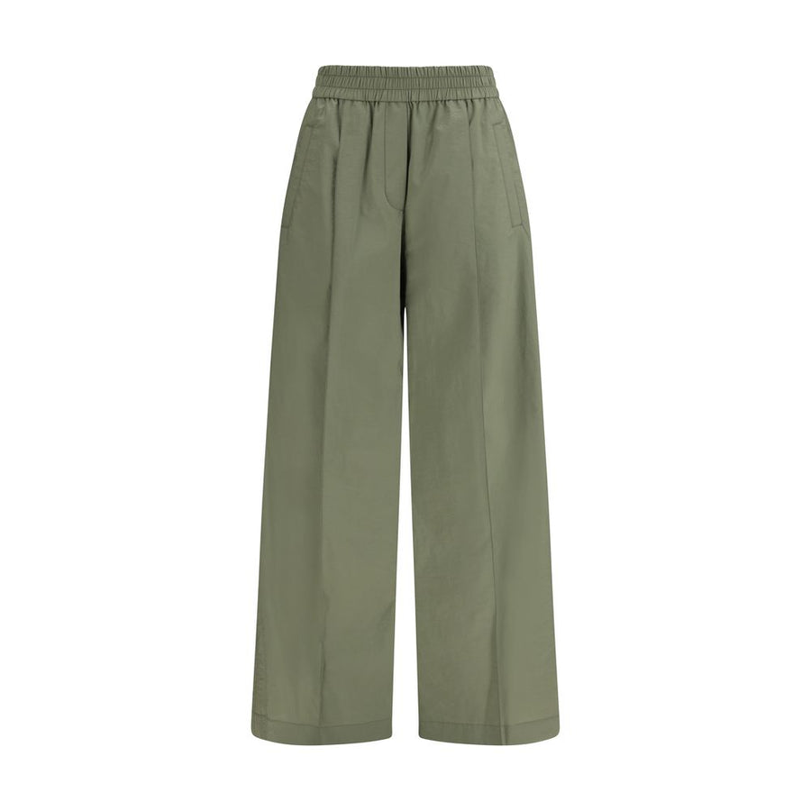 Brunello Cucinelli 75% Cotton trousers in green