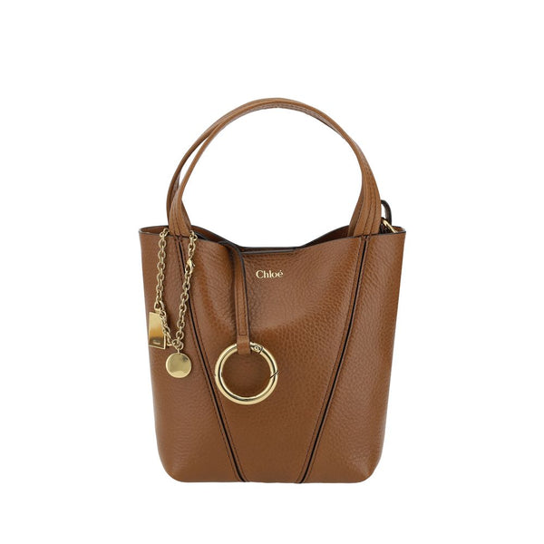 Chloé 100% Calf Leather Bos Taurus shoulder bag in brown