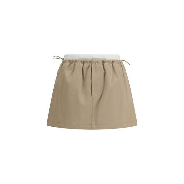 Alexander Wang 100% Cotton mini skirt in beige