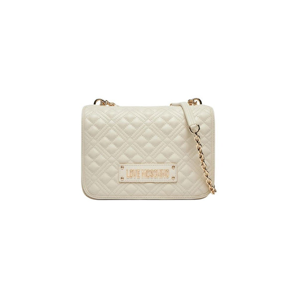 Love Moschino Polyurethane shoulder bag in beige