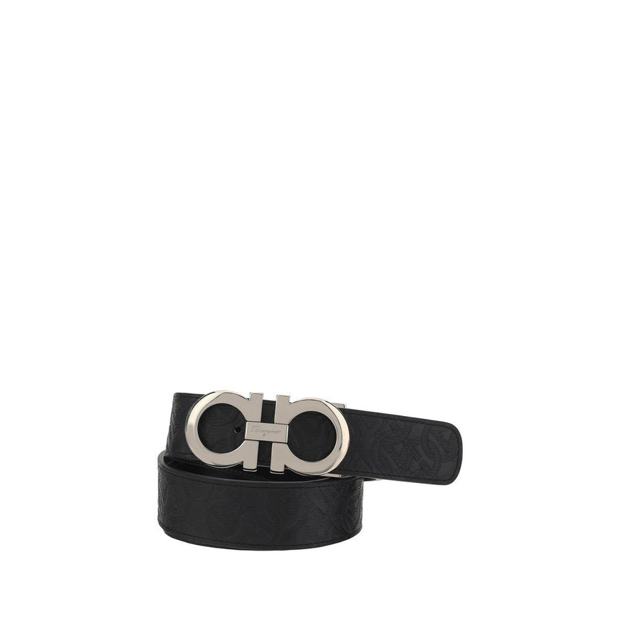 Ferragamo 100% Calf Leather Bos Taurus belt in black
