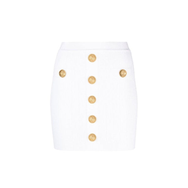 Balmain 17% Polyester skirt in white