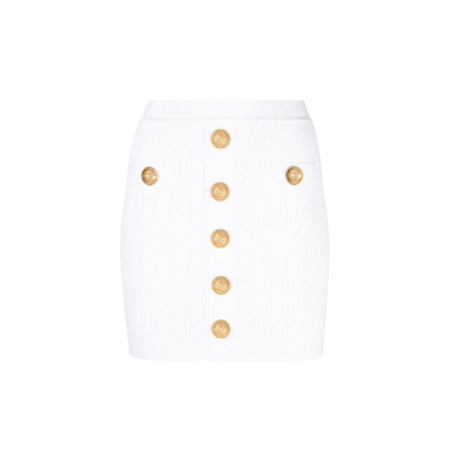 Balmain 17% Polyester skirt in white
