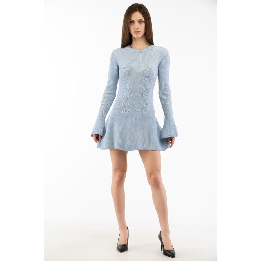Moschino 50% Wool sweater dress in blue