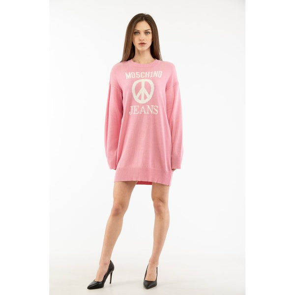 Moschino 35% Polyamide sweater dress in pink