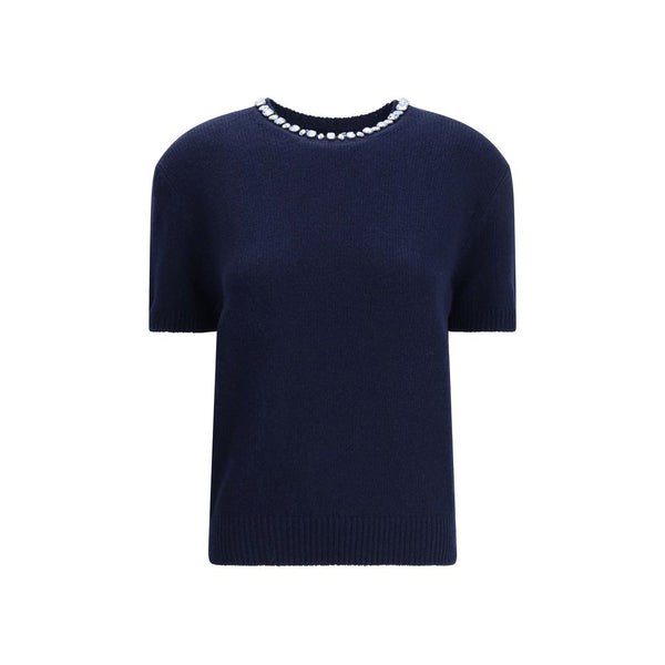 Prada 70% Fleece Wool sweater in navy
