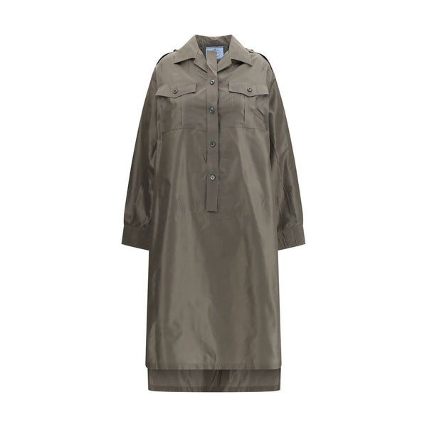 Prada 100% Silk shirt dress in gray