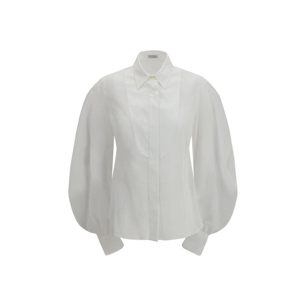 Brunello Cucinelli 100% Cotton blouse in white