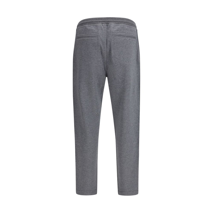 Gray Cotton Casual Pants