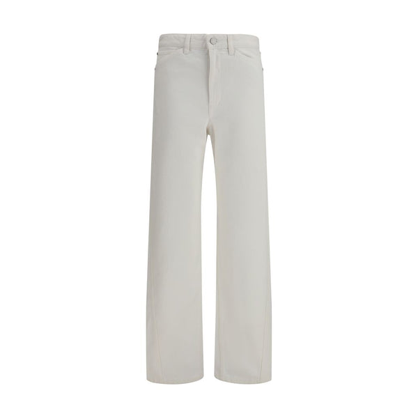 Lemaire 100% Cotton trousers in white