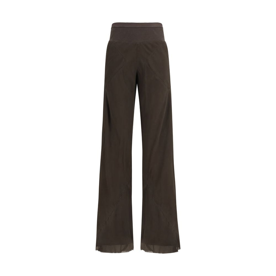Rick Owens OUTER 100% Silk INNER 100% Cupro trousers in brown