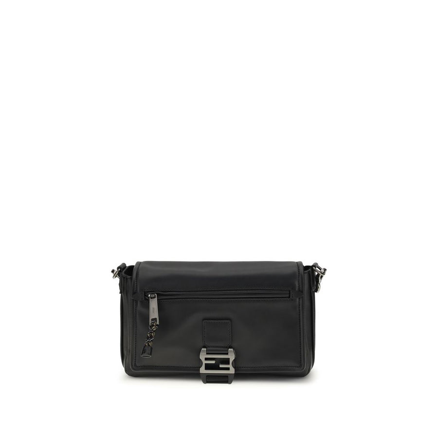 Fendi 100% Calf Leather Bos Taurus shoulder bag in black