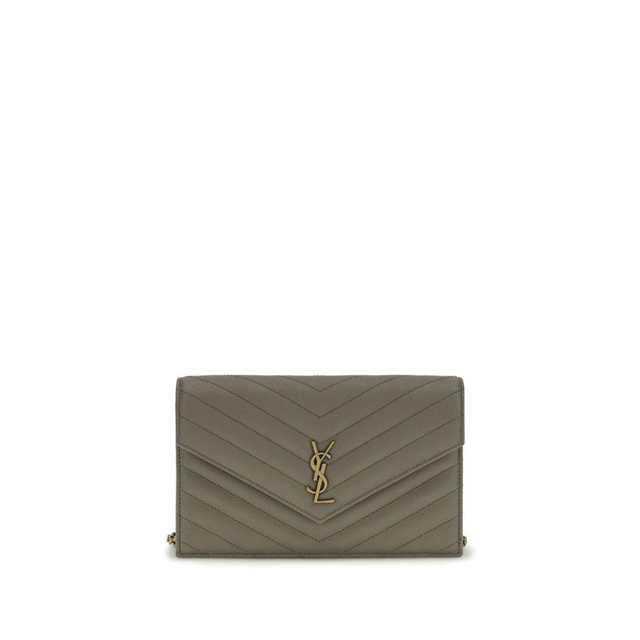 Saint Laurent 100% Calf Leather (Bos Taurus) wallet in gray