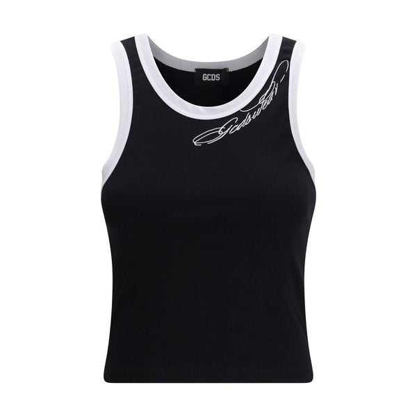 GCDS 100% Cotton tank top in black
