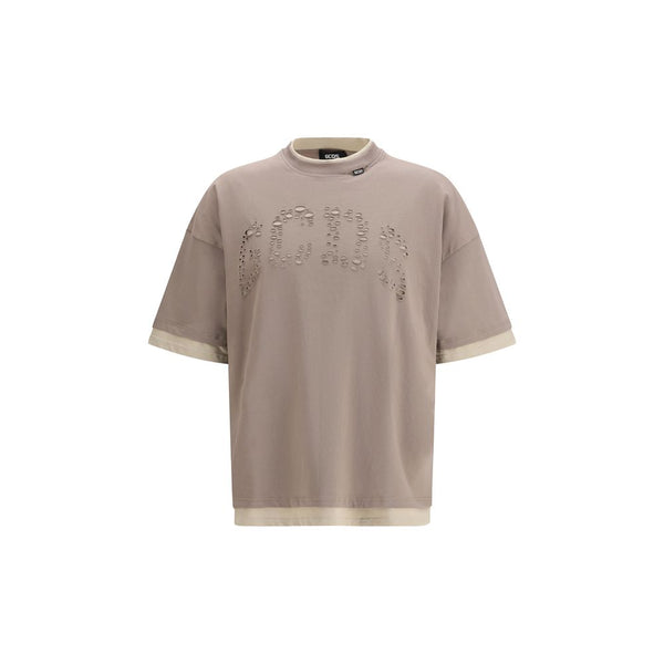 GCDS 100% Cotton t-shirt in brown