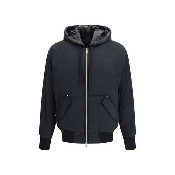 Moose Knuckles 82% Nylon 18% Elastane bomber jacket in black