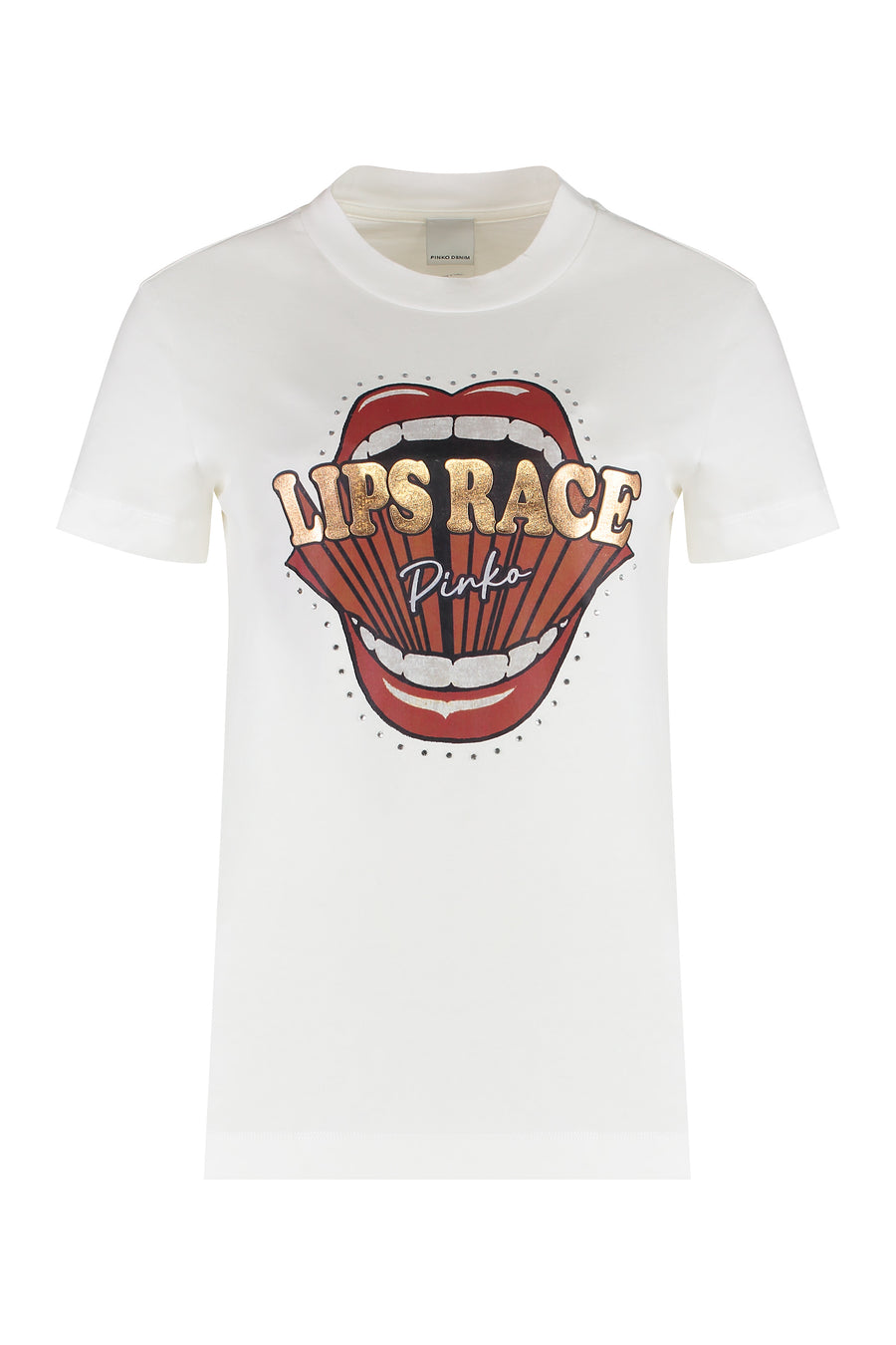 Crew-Neck Cotton T-Shirt White Snow T-shirts & Jerseys