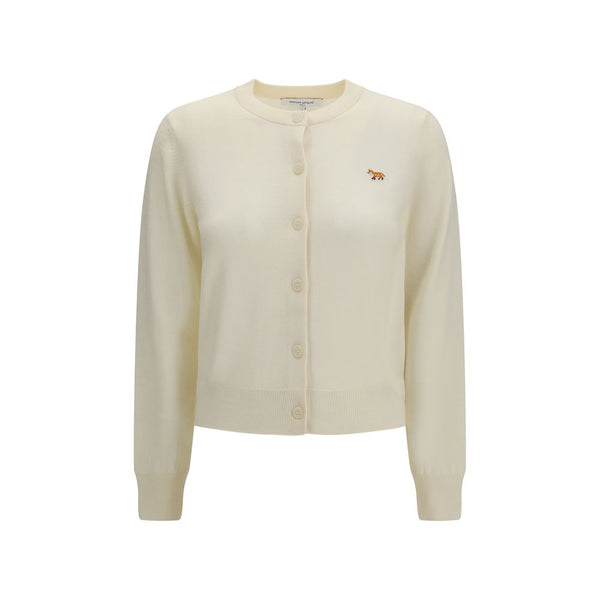 Maison Kitsuné 100% Cotton cardigan in beige