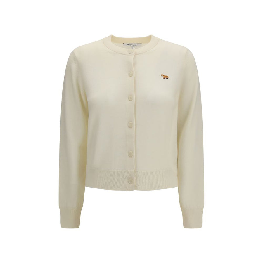 Maison Kitsuné 100% Cotton cardigan in beige