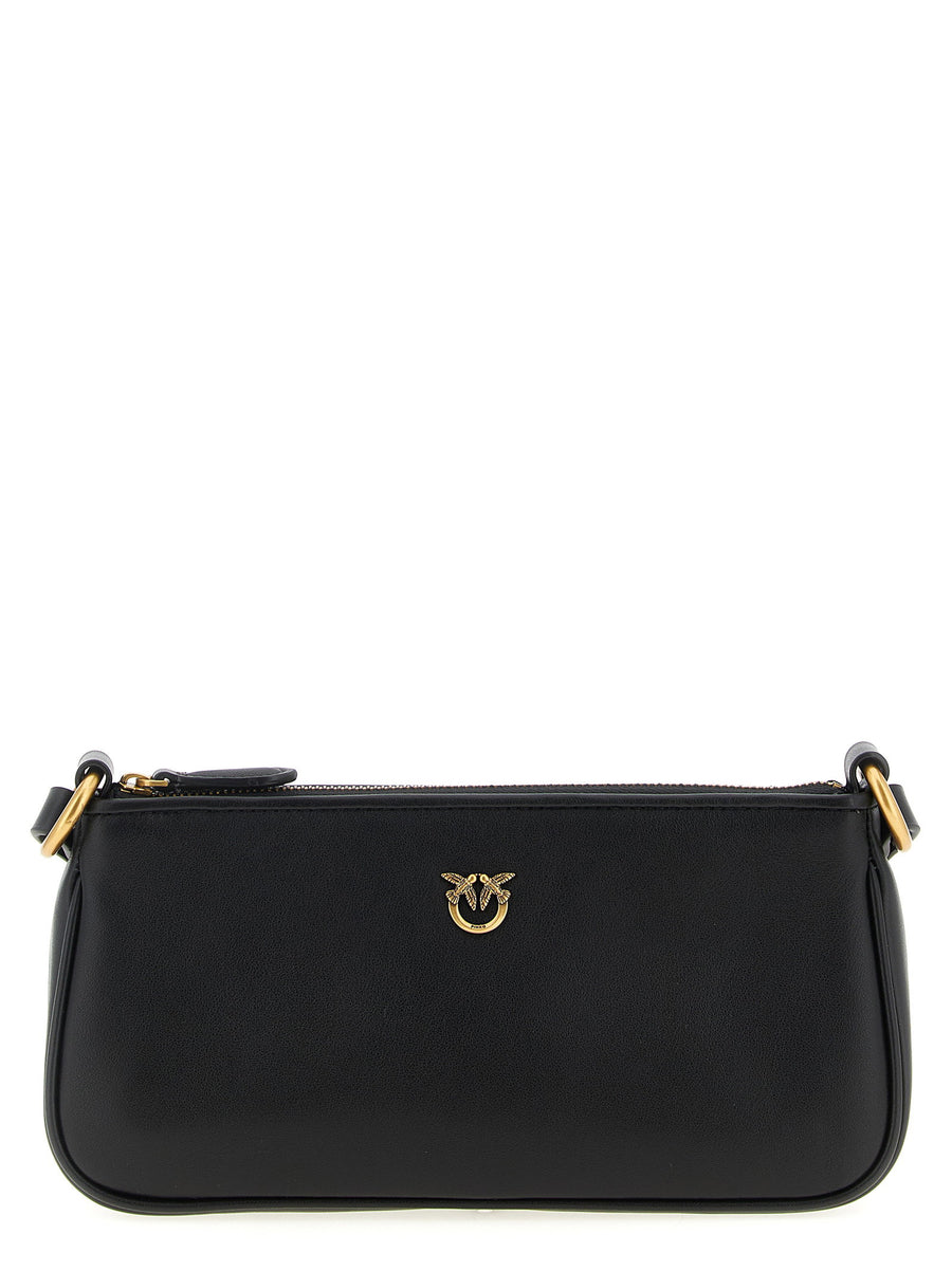 Pinko Half Moon Crossbody Bag — Black