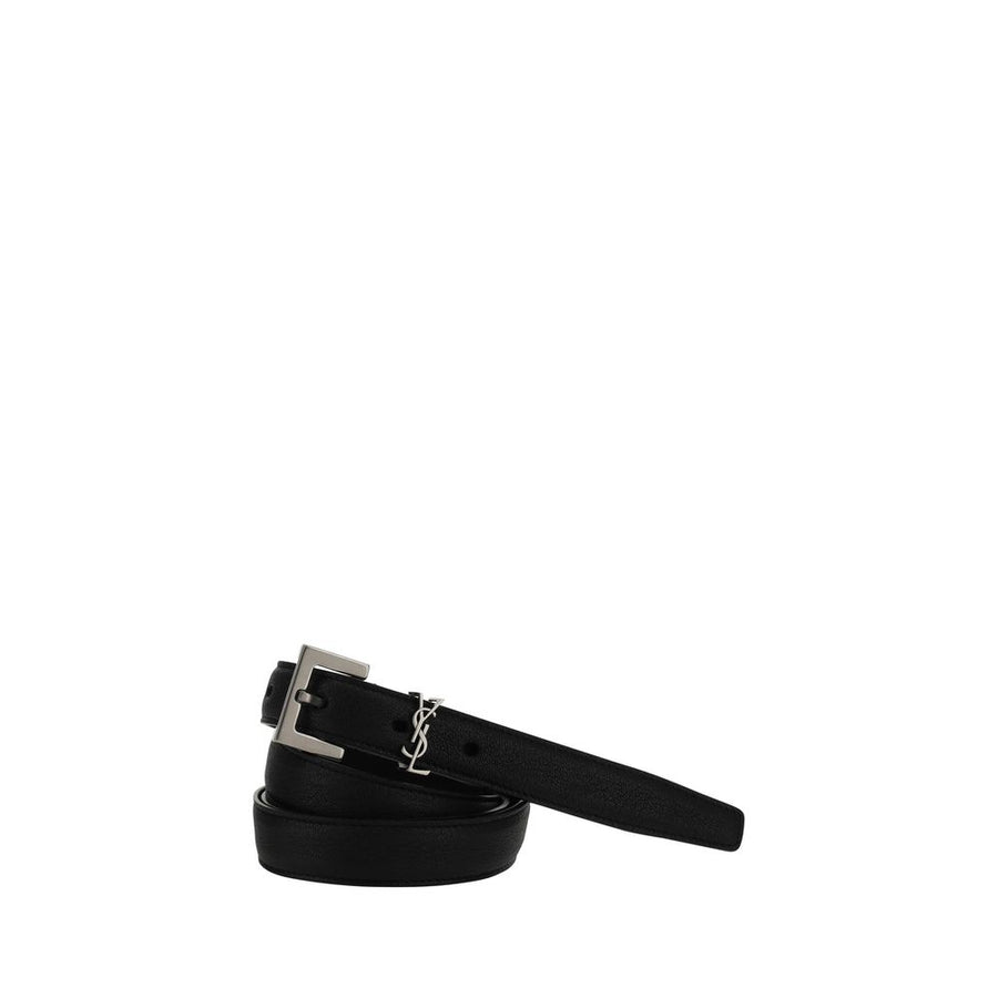 Saint Laurent 100% Lamb Leather belt in black
