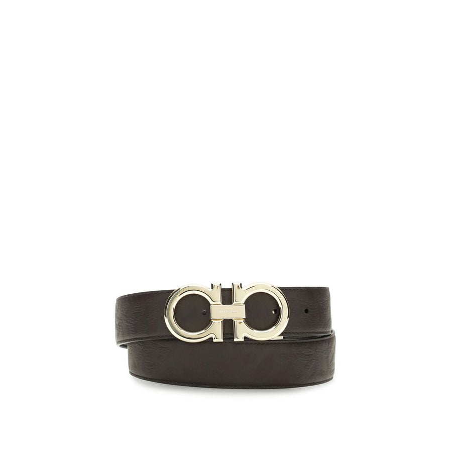 Ferragamo 100% Calf Leather Bos Taurus belt in brown