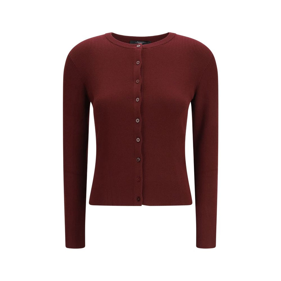 Max Mara 77% Viscose cardigan in bordeaux