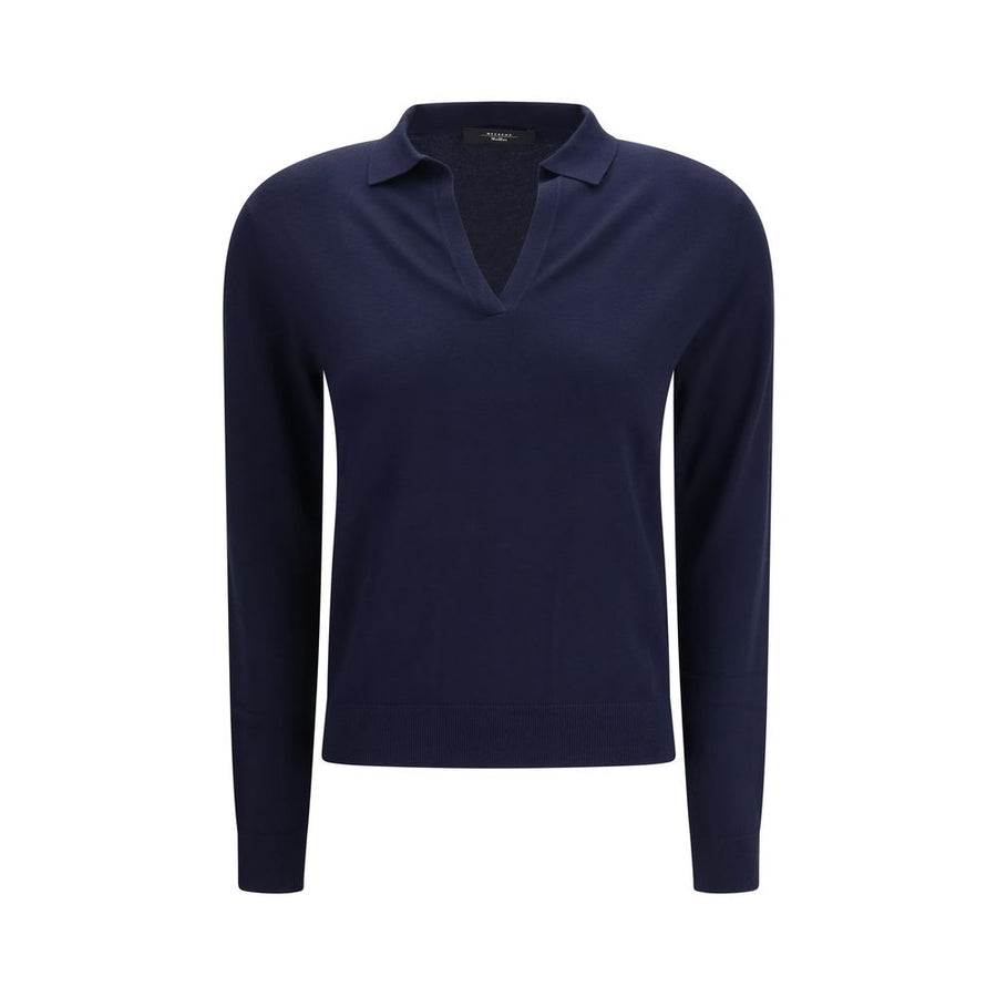 Max Mara 77% Viscose sweater in navy