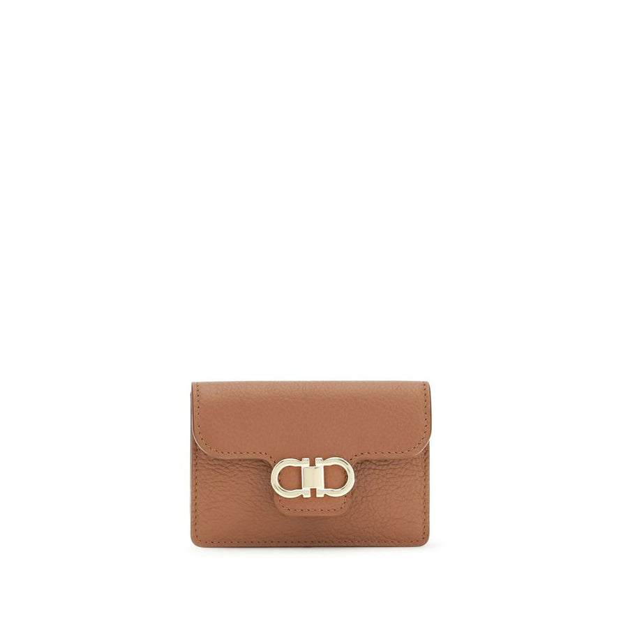 Ferragamo 100% Calf Leather Bos Taurus wallet in brown