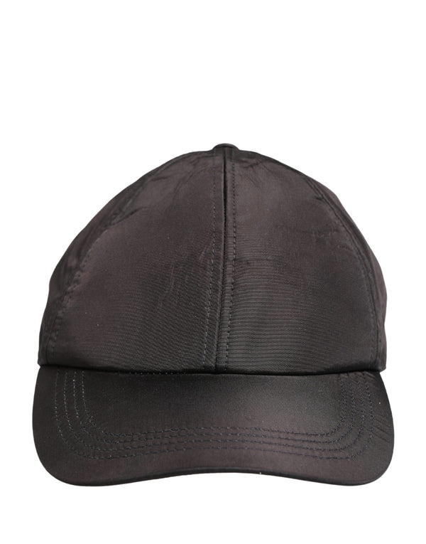 Dolce & Gabbana HAT9977 90% Cotton 10% Lamb Leather baseball cap in black