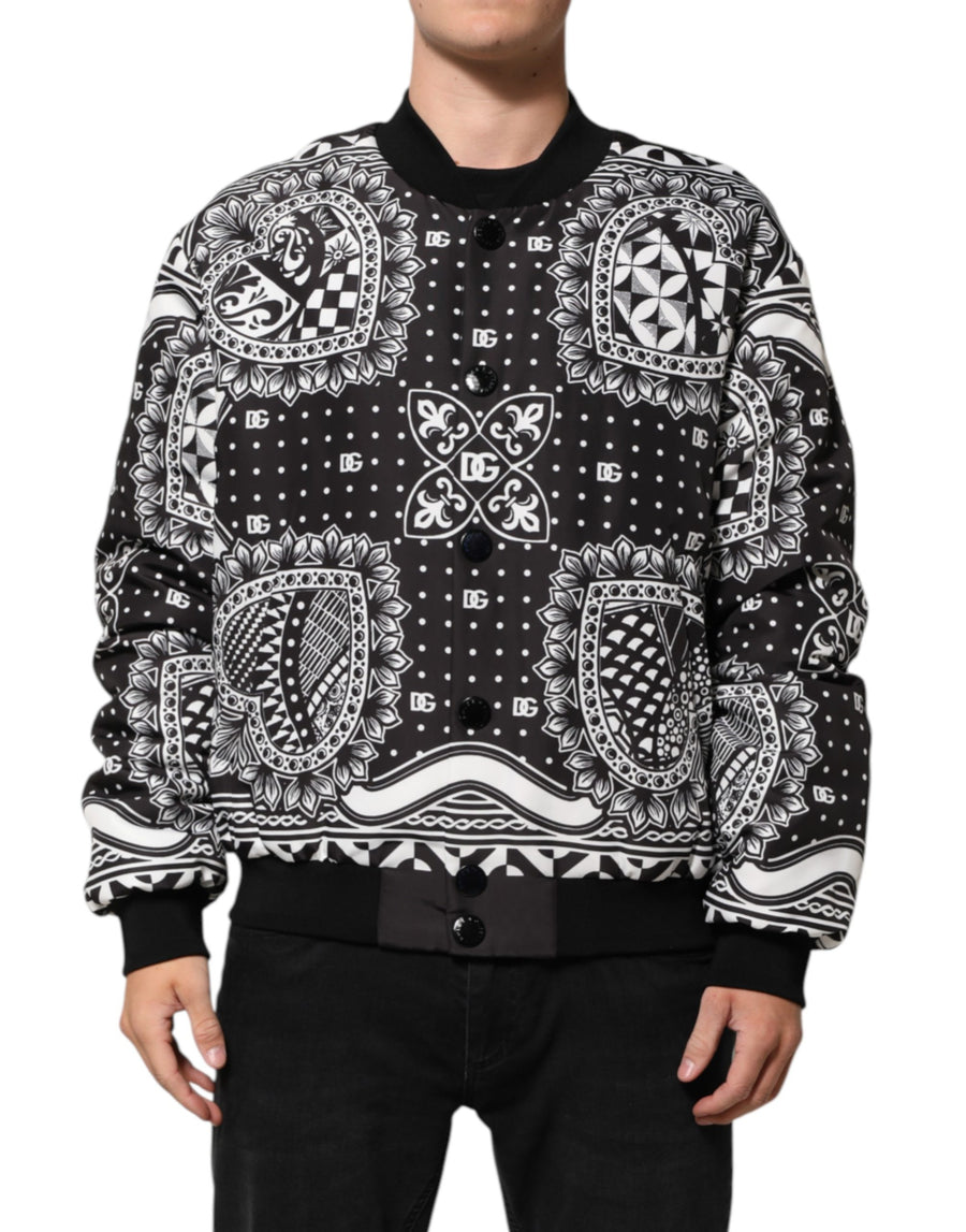 Dolce & Gabbana 100% Polyester bomber jacket in black