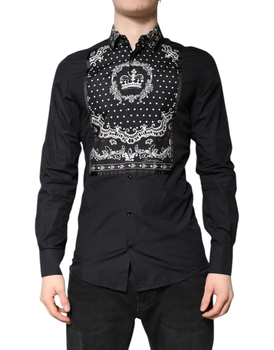 Dolce & Gabbana 70% Cotton 30% Silk shirt in black