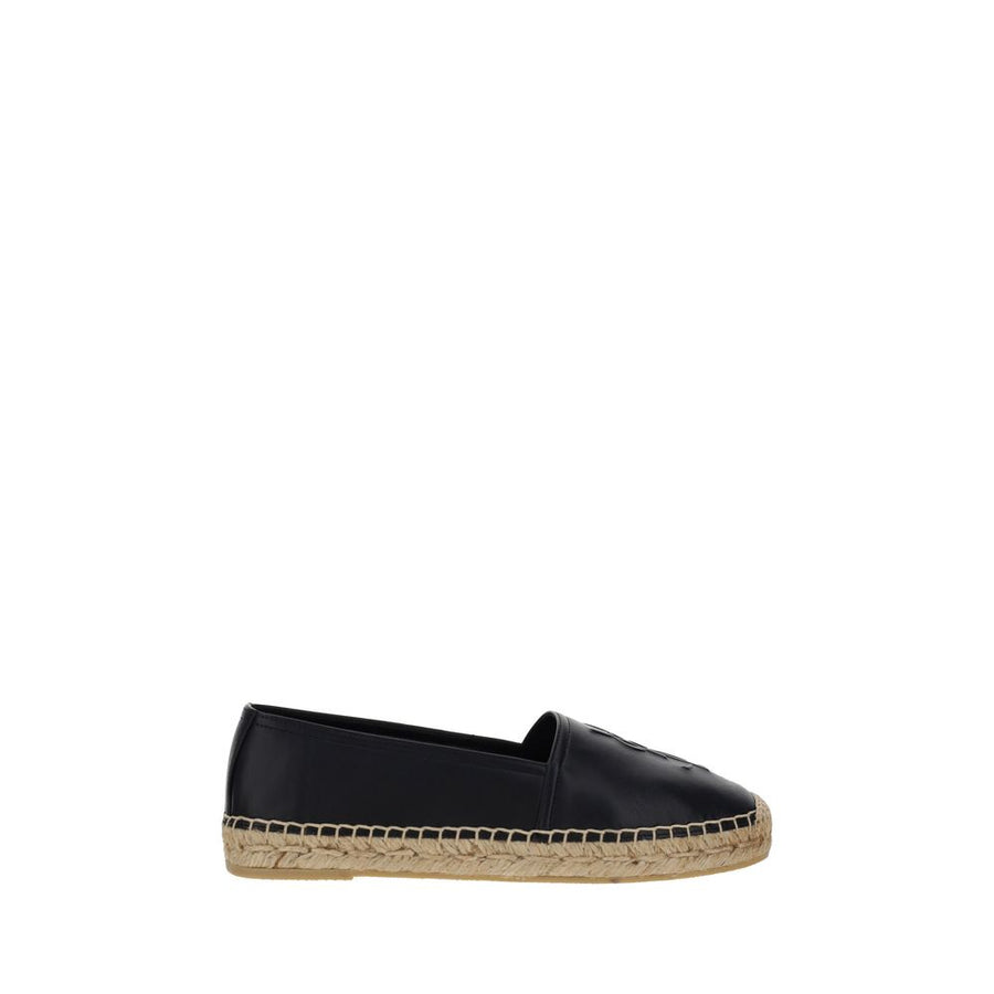 Saint Laurent Upper: 100% Lamb Ovis Aries; Sole: 100% Rubber espadrille in black