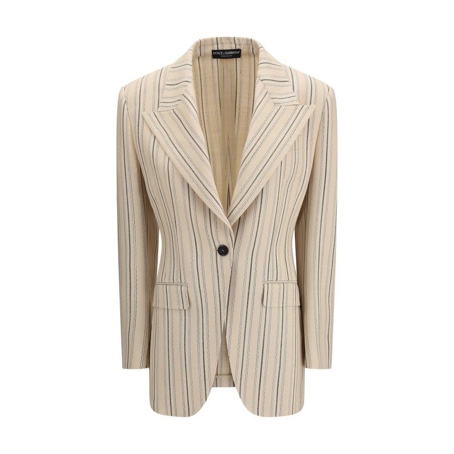 Dolce & Gabbana 100% Viscose (outer); 76% Acetate blazer in beige