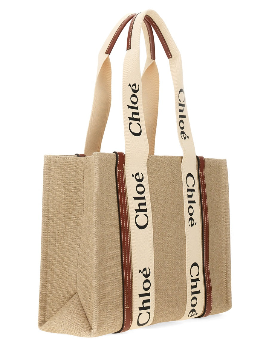 Woody Tote Bag Beige Handbags