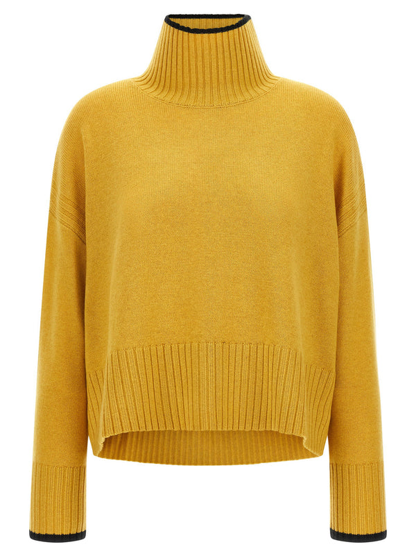 Pinko Wool and cashmere blend turtleneck sweater in yellow