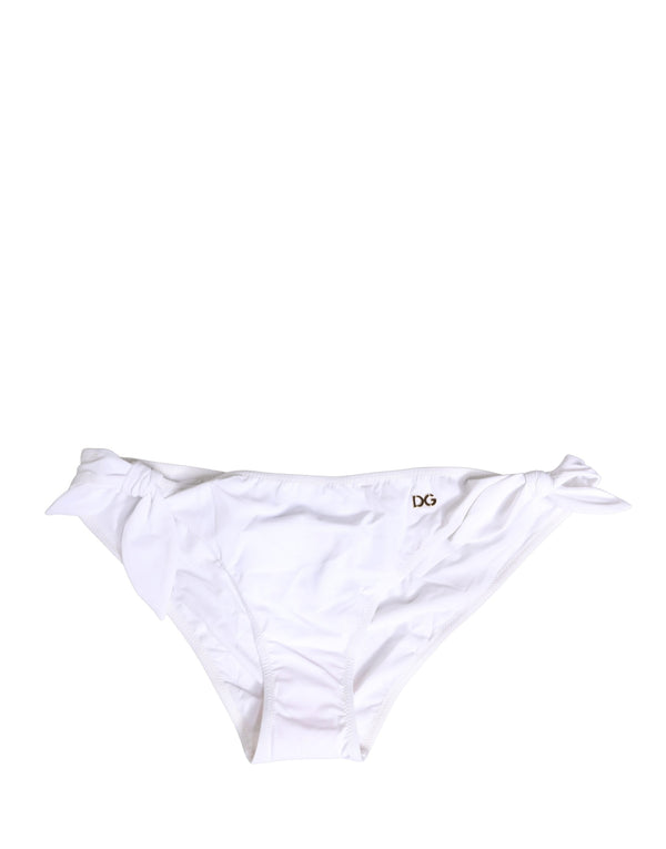 Dolce & Gabbana 75% Nylon bikini bottom in white