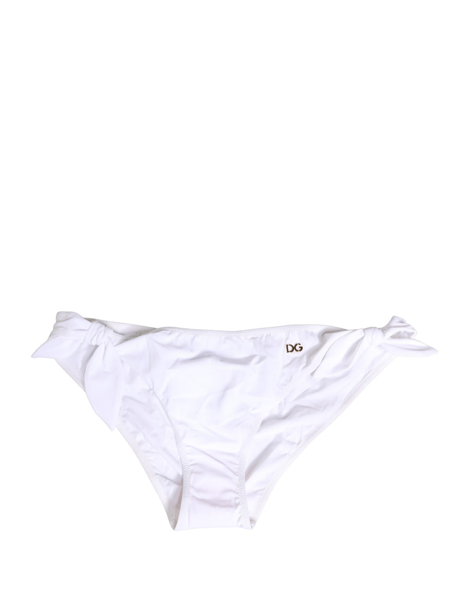 Dolce & Gabbana 75% Nylon bikini bottom in white