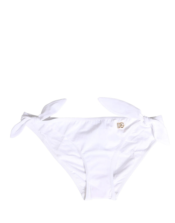 Dolce & Gabbana 75% Nylon bikini bottom in white