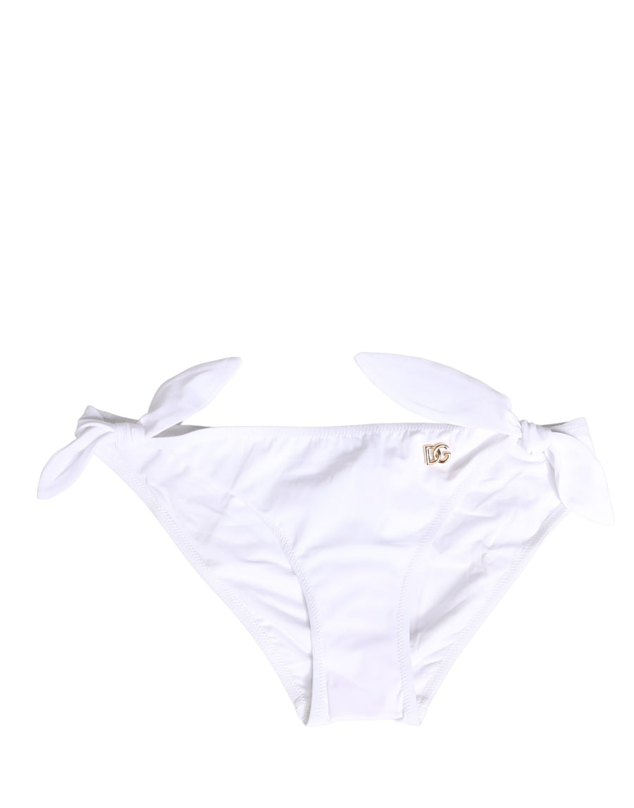 Dolce & Gabbana 75% Nylon bikini bottom in white