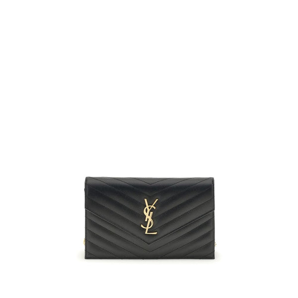 Saint Laurent 100% Calf Leather Bos Taurus shoulder bag in black
