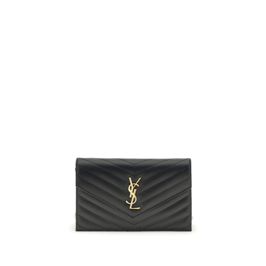 Saint Laurent 100% Calf Leather Bos Taurus shoulder bag in black